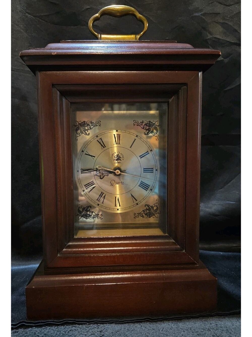 Cooper Classics Mantle Clock, Solid Wood, with Chime -1992 (removable Plaque)
